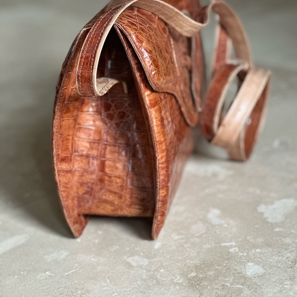 Genuine Reptile skin shoulder bag, Imported - Picture 4 of 8